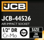 JCB Adaptor pentru Impact 1/2" 26 mm 6-fațetat Cr-Mo Cheie cu Fante (FS-59458) Cheie tubulara
