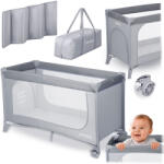 Ricokids Pătuț de călătorie 125x65x78 cm RK-240 gri (J-724001)