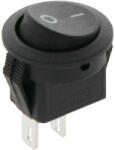  Comutator basculant MK101-8C negru rotund-2P (2922-)