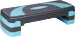 Rebel Trepte pentru aerobic și exerciții de fitness, 3 trepte, gri-albastru, REBEL ACTIVE (L-RBA-3225-BL)