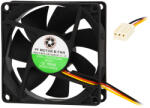 Jing Da Fan Ventilator pentru PC 80x25 12V 8025D12 cu rulment cu bile glisant (85-800-)