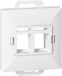 ORNO Placă frontală + Dublă priză tel-comp. RJ-45 Perlă, PC+ARJ45/P2, albă (O-OR-OE-7717_2_W)