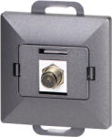 ORNO Priză simplă tip F Pearl, TV/F-F1/P1, antracit (O-OR-OE-7714_A)