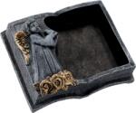 CHOMIK Vaza din ciment - carte gri închis - aurie 23 x 19 x 7, 5 cm *8936 (CH-DED8936)