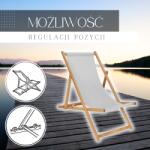SPRINGOS DC0006LGR ȘEZLONG DIN LEMN PLIABIL IMPREGNAT GRI DESCHIS (DC0006LGR)