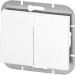 ORNO Întrerupător cu două butoane încastrat Onyx, 10A, 250V, WP-2O, alb (O-OR-OE-7501_W)