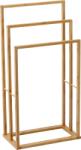 CHOMIK Suport din bambus pentru prosoape, 3 niveluri, 42 x 24 x 82 CM *6552 (CH-MUT6552)