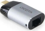 DICOTA Adaptor Mini DICOTA USB-C la Ethernet cu PD (100W) Argintiu 1xLAN Gigabit 1xUSB-C (D32048)