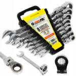 MAR-POL Chei combinate cu clichet articulate 8 piese 8 - 19mm 04403 (M58608)