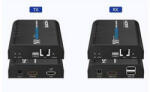Premiumcord 4K@60Hz HDMI KVM extender cu USB 2.0 la 120m prin rețea LAN, over IP