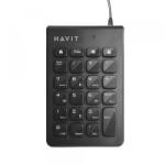 Havit Tastatura Numerica Wired USB HAVIT KB223, 1.5m, Neagra