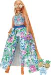 Mattel Mattel Barbie Extra Fancy baba kék virágos ruhában (HHN14)