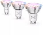 Philips Bec inteligent Philips Hue White and Colour Ambiance GU10, 3 becuri, 4.7W, 345 lm, Bluetooth/Zigbee (8721103055330)