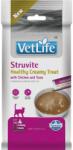 FARMINA Snack cremos pisici adulte cu dietă pentru struviți FARMINA Vet Life Struvite 4x15 g cu pui și ton