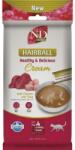 FARMINA Gustare cremoasă anti-ghemotoace pentru pisici adulte FARMINA N&D Quinoa Hairball 4x15 g cu pui și ton