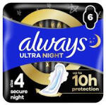 Always egészségügyi betét Ultra Secure Night 6 db (8001841733050)