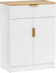 HOMCOM Bufet modern, dulap de depozitare cu sertar și raft reglabil, alb | Aosom Romania (838-582V90WT) Bufet