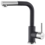 Metalac - Xgranit LUX S Metalac T03812 Mosogató Csaptelep - Kihúzható, Szemcsés Fekete (T03812) - muszakishop
