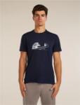 Icebreaker Merino Blend Core SS Tee Canoe Companions férfi funkcionális póló L / sötétkék