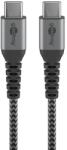 Goobay USB 2.0 Type C Összekötő Szürke-Ezüst 50cm 49301 (49301)
