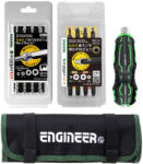 Engineer Set surubelnita de impact cu biti ENGINEER DXZ-03 cu maner de trecere DZ-70 si husa transport Fabricat in Japonia (JPEDXZ03) Surubelnita