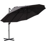 Outsunny Napernyő XXL kereszttartóval, időjárásálló, 270 cm x 440 cm x 250 cm, szürke (84D-085GY)