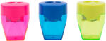 Deli Ascutitoare plastic dubla cu container Deli - Set 12 (DLE39768)