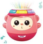 Raya Toys Jucărie muzicală pentru bebeluși tip nevaliașcă 4 în 1 Raya Toys - Maimuță, roz (503123004)