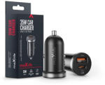 Maxlife MXCC-05 35W PD+QC autós gyorstöltő adapter USB+Type-C - fekete - coolmobile