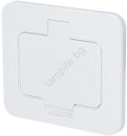 Solight 5B322W - Външна вградена подова розетка IP55, бяла, правоъгълна (SL1763)