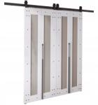 Falra szerelhető harmonikaajtó QUDIO DUO M2 fehér + kasmír 132