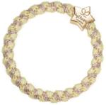 By Eloise London Woven Gold Star Ластик за коса за жени цвят Lemonade