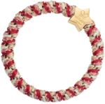 By Eloise London Woven Gold Star Ластик за коса за жени цвят Candy Cane