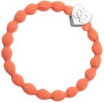 By Eloise London Silver Heart Ластик за коса за жени цвят Neon Orange
