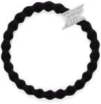 By Eloise London Silver Diamanté Bolt Black
