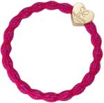 By Eloise London Metallic Gold Heart Ластик за коса за жени цвят Fuchsia