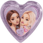 Topmodel Folding Hairbrush With Mirror Heart Shaped Transparent Random