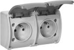 ORNO Priză dublă impermeabilă IP44 gri/grafit (O-OR-OE-7106_GR)