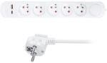 Solight PP152PD20 - 3 m hosszú hosszabbító kábel kapcsolóval, 5 aljzattal és USB A+C töltéssel PP152PD20 (SL1771)
