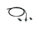 Roline Cablu USB 2.0 type C la USB type C cu A+C Data Lane Blockers 1m, Roline 11.02. 8349 (11.02.8349-10)
