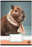 OPTISCHOOL Füzet, tűzött, A5, kockás, 32 lap, OPTISCHOOL, "27-32", "Capybara (NKOP2732K) - webpapir