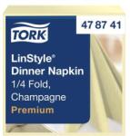 Tork Szalvéta, iparilag komposztálható, 1/4 hajtogatott, 1 rétegű, 39x39 cm, Premium, TORK "LinStyle", pezsgő (KHH959) - webpapir