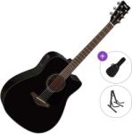 Yamaha FGX800C Standard SET Black Chitară electro-acustică Dreadnought