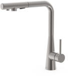 TRES DUAL-SOURCE mosogatócsap kihúzható fejjel, INOX, kétfunkciós (23045304)