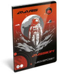 LIZZY Füzet, tűzött, A5, lecke, 40 lap, LIZZYSULI, "Mars Mission (TICLFLA5MM) - tintasziget
