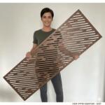  Fali dekorpanel, Vektor minta, 50x150 cm, 3 mm HDF - FP15 dió fa színű falburkolat