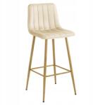  Scaun de bar POZZA VELVET, crem