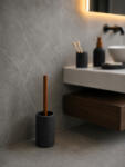 SAPHO Craft álló WC kefe tartó, akác/fekete 8572 (8572)