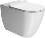 SAPHO Gsi Pura monoblokk kerámia WC csésze 36x63cm Swirlflush öblítéssel és DualGlaze bevonattal, matt fehér 880609 (880609)