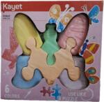Kayet kréta puzzle pillangó alakú 6 szín (5609288346623)